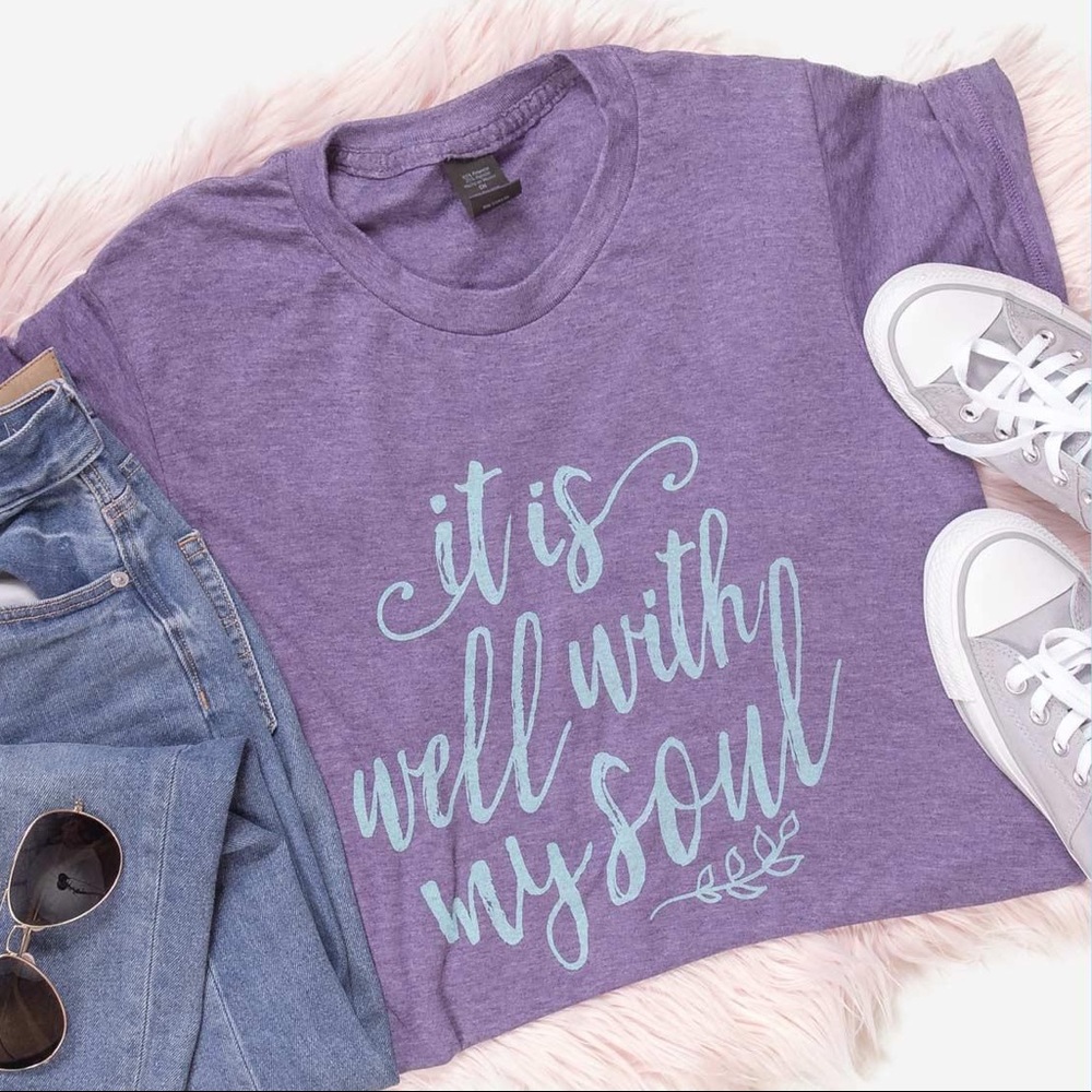 Crazy Cool Threads All Is Well With My Soul Purple